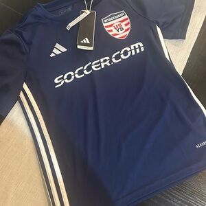 Adidas Blue Soccer Jersey with White Details